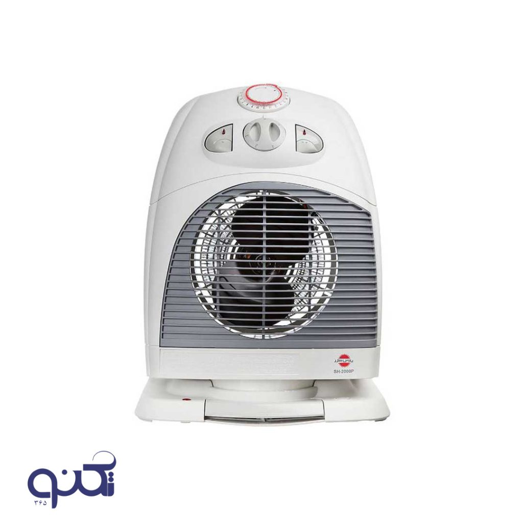فن هیتر چرخشی برقی پارس خزر مدل SH-2000P سفید